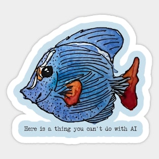 Fish Without AI Sticker